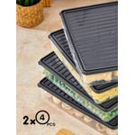 Casa si Gradina - Bucatarie si vesela - Organizare si depozitare bucatarie - Cutii alimentare - Set cutii de depozitare, Hermia, plastic, antracit, 27.5x5x22.5 cm, 8 piese - Infinity.ro