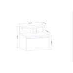Casa si Gradina - Mobilier - Comode si corpuri - Noptiere - Noptiera, Hanah Home, panou de particule acoperit cu melamina, alb, 39.8x31.9x35 cm - Infinity.ro