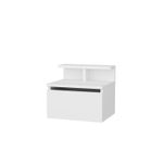 Casa si Gradina - Mobilier - Comode si corpuri - Noptiere - Noptiera, Hanah Home, panou de particule acoperit cu melamina, alb, 39.8x31.9x35 cm - Infinity.ro