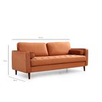 Casa si Gradina - Mobilier - Canapele si coltare - Canapele - Canapea 3 locuri, Atelier Del Sofa, 100% poliester, portocaliu, 215x90x70 cm - Infinity.ro