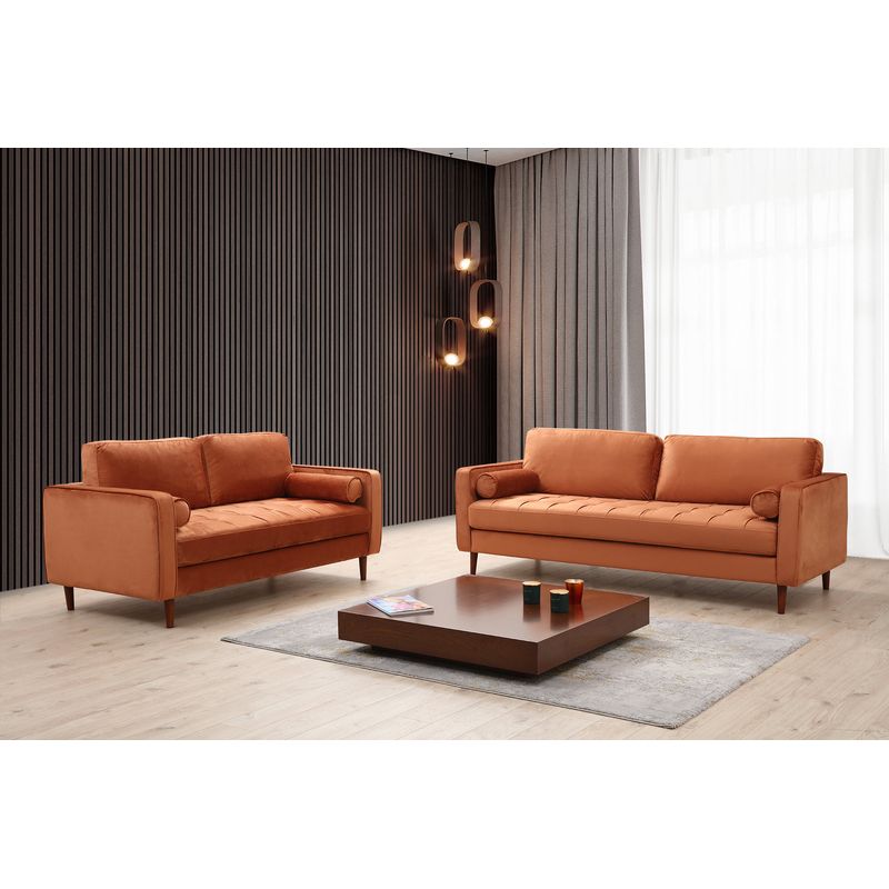 Casa si Gradina - Mobilier - Canapele si coltare - Canapele - Canapea 3 locuri, Atelier Del Sofa, 100% poliester, portocaliu, 215x90x70 cm - Infinity.ro