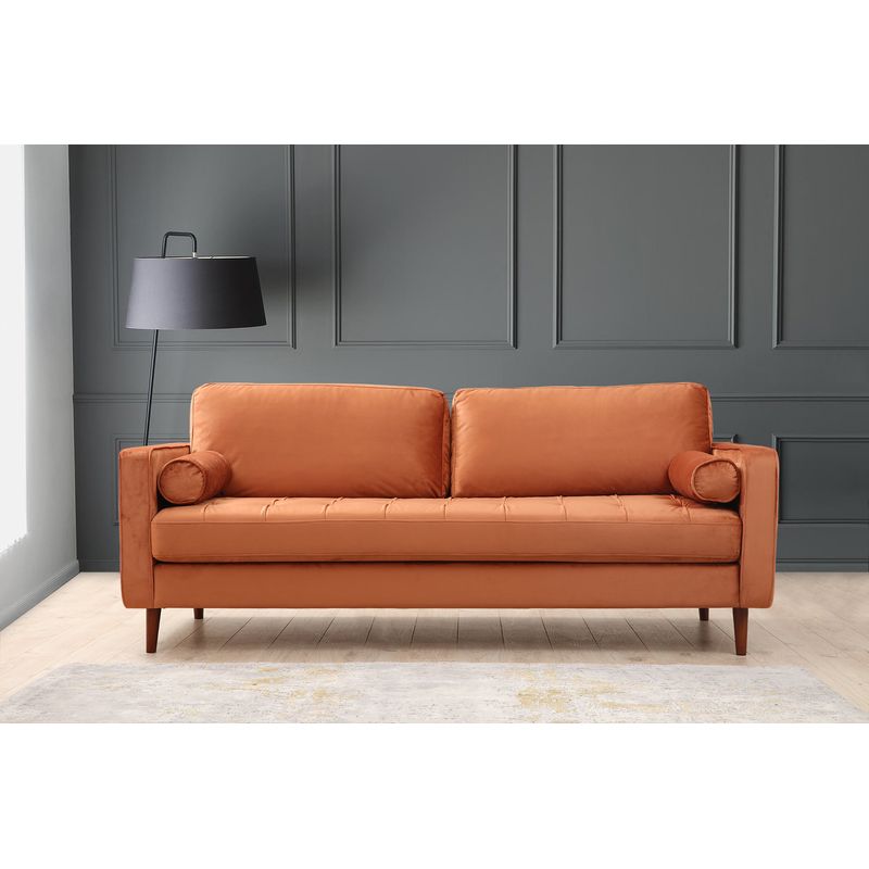 Casa si Gradina - Mobilier - Canapele si coltare - Canapele - Canapea 3 locuri, Atelier Del Sofa, 100% poliester, portocaliu, 215x90x70 cm - Infinity.ro
