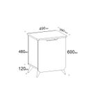 Casa si Gradina - Mobilier - Comode si corpuri - Noptiere - Noptiera, Hanah Home, pal melaminat, alb, 49x39x60 cm - Infinity.ro