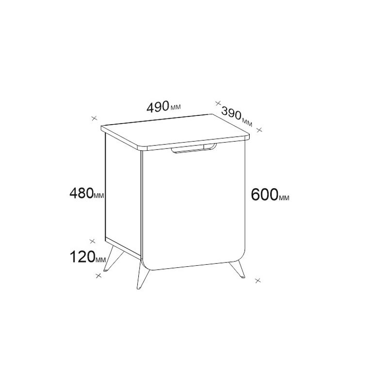 Casa si Gradina - Mobilier - Comode si corpuri - Noptiere - Noptiera, Hanah Home, pal melaminat, alb, 49x39x60 cm - Infinity.ro