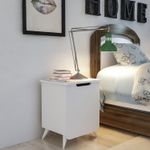 Casa si Gradina - Mobilier - Comode si corpuri - Noptiere - Noptiera, Hanah Home, pal melaminat, alb, 49x39x60 cm - Infinity.ro