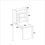 Casa si Gradina - Mobilier - Mese si birouri - Birouri - Birou de studiu, Hanah Home, pal melaminat, alb, 59x90x74 cm - Infinity.ro