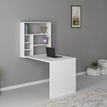 Casa si Gradina - Mobilier - Mese si birouri - Birouri - Birou de studiu, Hanah Home, pal melaminat, alb, 59x90x74 cm - Infinity.ro