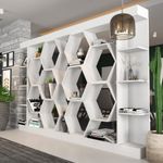 Casa si Gradina - Mobilier - Biblioteci si rafturi - Biblioteci - Biblioteca, Hanah Home, pal melaminat, alb, 140x29.6x177.4 cm - Infinity.ro