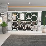 Casa si Gradina - Mobilier - Biblioteci si rafturi - Biblioteci - Biblioteca, Hanah Home, pal melaminat, alb, 140x29.6x177.4 cm - Infinity.ro