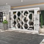 Casa si Gradina - Mobilier - Biblioteci si rafturi - Biblioteci - Biblioteca, Hanah Home, pal melaminat, alb, 140x29.6x177.4 cm - Infinity.ro