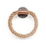 Casa si Gradina - Sanitare - Suporturi si accesorii baie - Suporturi baie - Carlig de teava, Hanah Home, franghie, rose gold, 16x16x6 cm - Infinity.ro