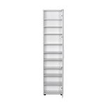 Casa si Gradina - Mobilier - Dulapuri si sifoniere - Dulapuri pantofi - Dulap pantofi, Hanah Home, pal melaminat, alb, 45x36x187 cm, usa cu oglinda - Infinity.ro