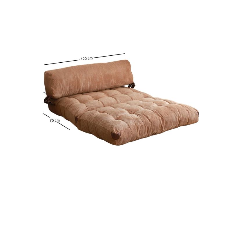 Casa si Gradina - Mobilier - Canapele si coltare - Canapele - Canapea extensibila 2 locuri, Hanah Home, catifea, camel, 120x79x75 cm - Infinity.ro
