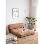 Casa si Gradina - Mobilier - Canapele si coltare - Canapele - Canapea extensibila 2 locuri, Hanah Home, catifea, camel, 120x79x75 cm - Infinity.ro