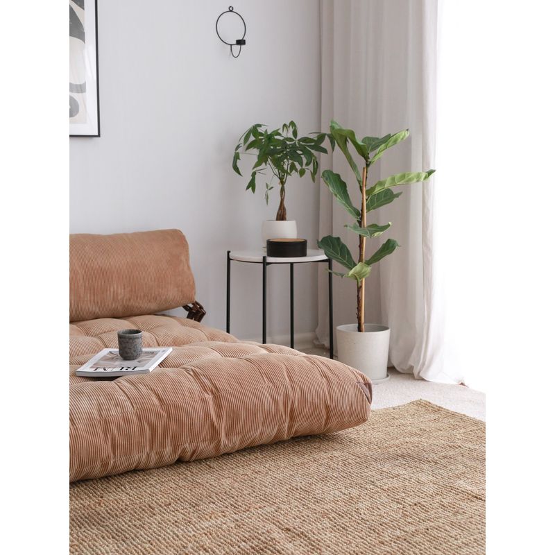 Casa si Gradina - Mobilier - Canapele si coltare - Canapele - Canapea extensibila 2 locuri, Hanah Home, catifea, camel, 120x79x75 cm - Infinity.ro