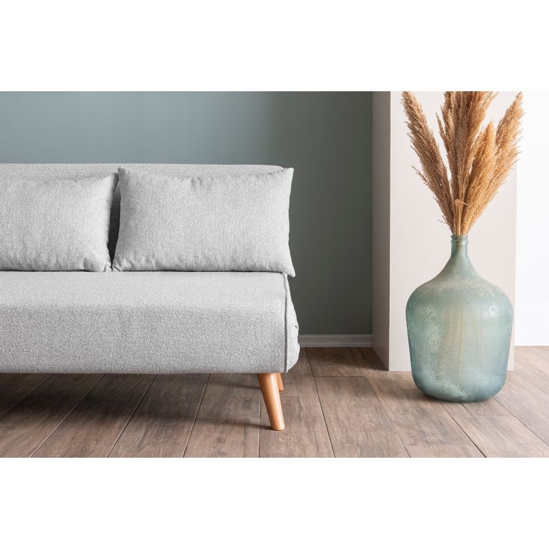 Casa si Gradina - Mobilier - Canapele si coltare - Canapele - Canapea extensibila 2 locuri, Atelier Del Sofa, stofa teddy, gri, 120x180 cm - Infinity.ro