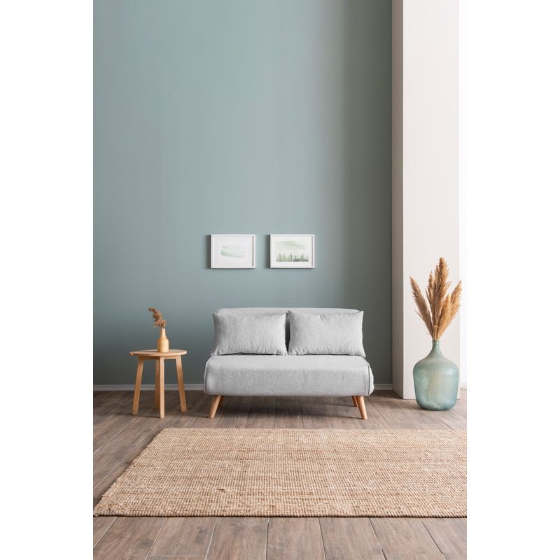 Casa si Gradina - Mobilier - Canapele si coltare - Canapele - Canapea extensibila 2 locuri, Atelier Del Sofa, stofa teddy, gri, 120x180 cm - Infinity.ro