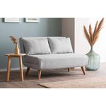 Casa si Gradina - Mobilier - Canapele si coltare - Canapele - Canapea extensibila 2 locuri, Atelier Del Sofa, stofa teddy, gri, 120x180 cm - Infinity.ro
