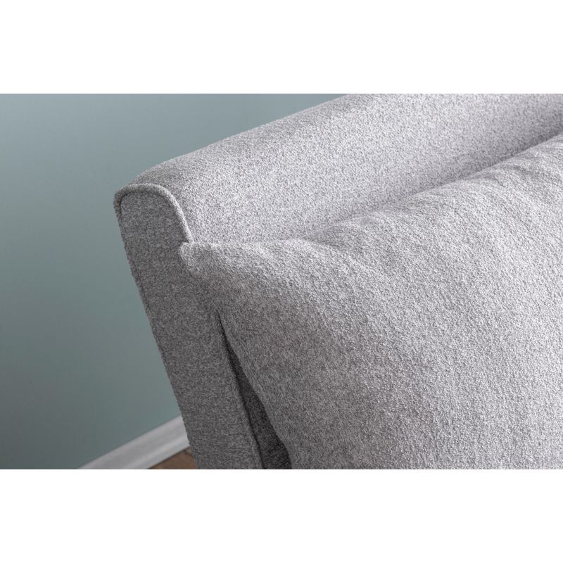 Casa si Gradina - Mobilier - Canapele si coltare - Canapele - Canapea extensibila 2 locuri, Atelier Del Sofa, stofa teddy, gri, 120x180 cm - Infinity.ro