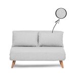 Casa si Gradina - Mobilier - Canapele si coltare - Canapele - Canapea extensibila 2 locuri, Atelier Del Sofa, stofa teddy, gri, 120x180 cm - Infinity.ro