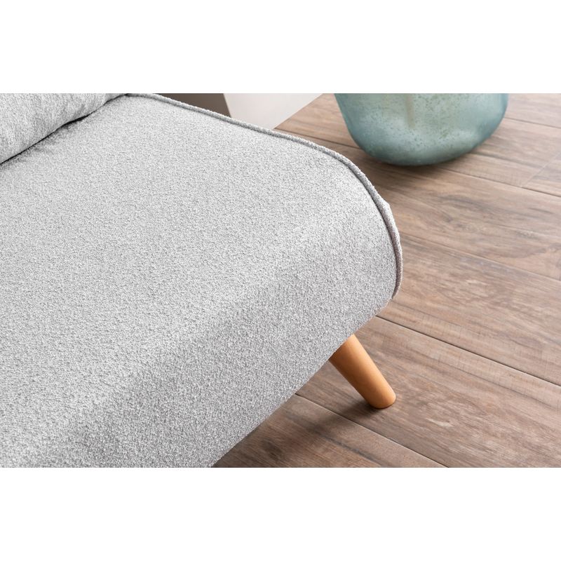 Casa si Gradina - Mobilier - Canapele si coltare - Canapele - Canapea extensibila 2 locuri, Atelier Del Sofa, stofa teddy, gri, 120x180 cm - Infinity.ro