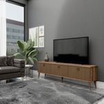 Casa si Gradina - Mobilier - Comode si corpuri - Comode - Comoda tv, Hanah Home, pal melaminat, nuc, 180x35x53 cm - Infinity.ro