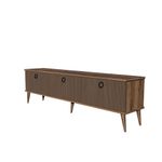 Casa si Gradina - Mobilier - Comode si corpuri - Comode - Comoda tv, Hanah Home, pal melaminat, nuc, 180x35x53 cm - Infinity.ro