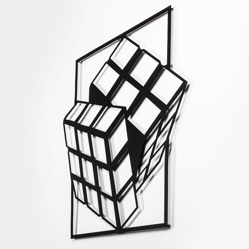 Casa si Gradina - Decoratiuni - Decoratiuni perete - Accesoriu decorativ de perete, Wallxpert, metal, negru, 64x69 cm - Infinity.ro