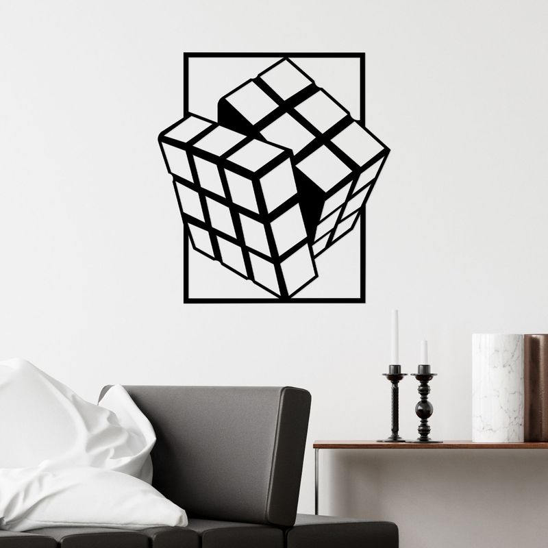 Casa si Gradina - Decoratiuni - Decoratiuni perete - Accesoriu decorativ de perete, Wallxpert, metal, negru, 64x69 cm - Infinity.ro