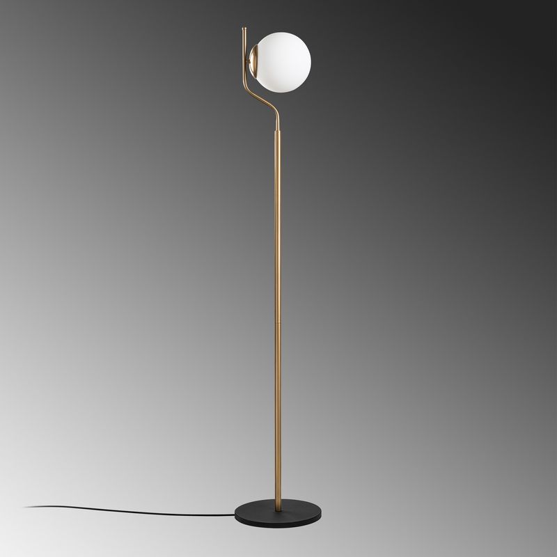 Casa si Gradina - Corpuri si surse de iluminat - Veioze si lampi - Lampadare - Lampadar, Opviq, metal, auriu, 30x30x168 cm - Infinity.ro