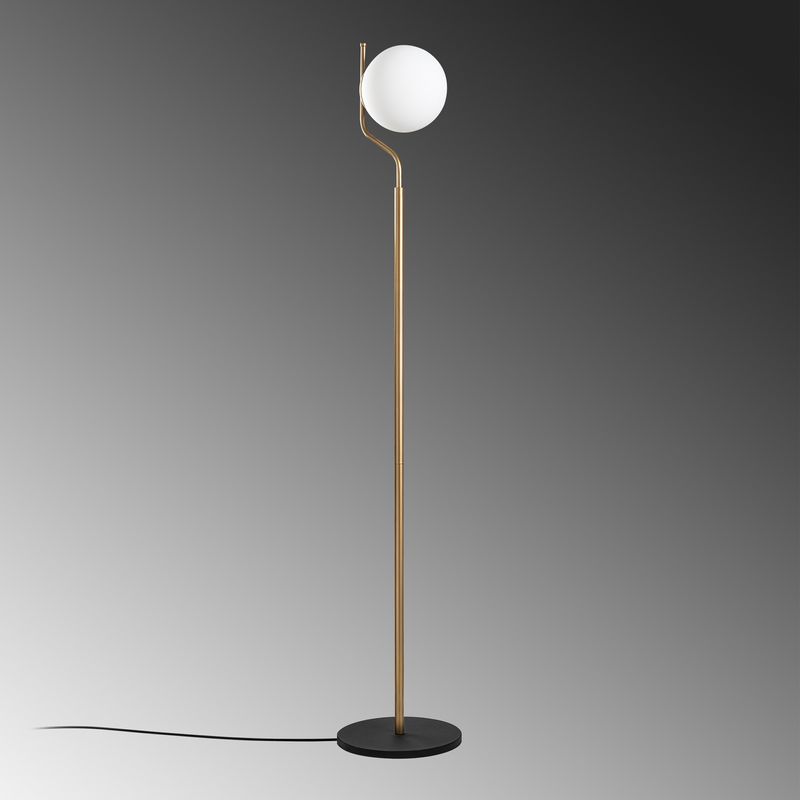 Casa si Gradina - Corpuri si surse de iluminat - Veioze si lampi - Lampadare - Lampadar, Opviq, metal, auriu, 30x30x168 cm - Infinity.ro