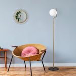 Casa si Gradina - Corpuri si surse de iluminat - Veioze si lampi - Lampadare - Lampadar, Opviq, metal, auriu, 30x30x168 cm - Infinity.ro