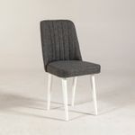 Casa si Gradina - Mobilier - Scaune si fotolii - Scaune - Scaun, Hanah Home, panou aglomerat cu melamina, alb, antracit, 47x46x89 cm - Infinity.ro