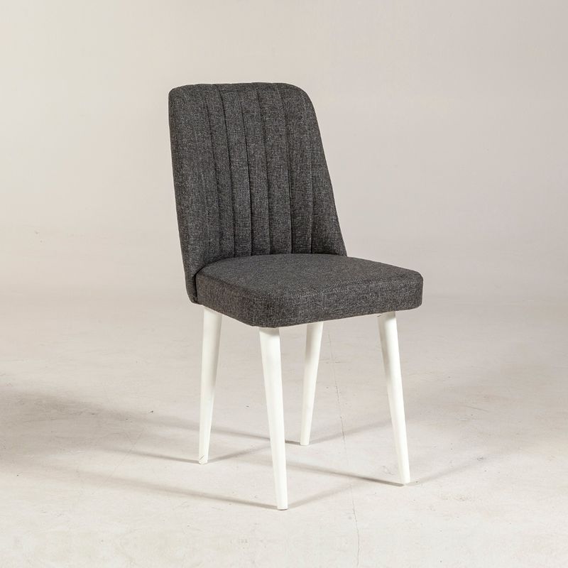 Casa si Gradina - Mobilier - Scaune si fotolii - Scaune - Scaun, Hanah Home, panou aglomerat cu melamina, alb, antracit, 47x46x89 cm - Infinity.ro