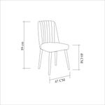 Casa si Gradina - Mobilier - Scaune si fotolii - Scaune - Scaun, Hanah Home, panou aglomerat cu melamina, alb, antracit, 47x46x89 cm - Infinity.ro