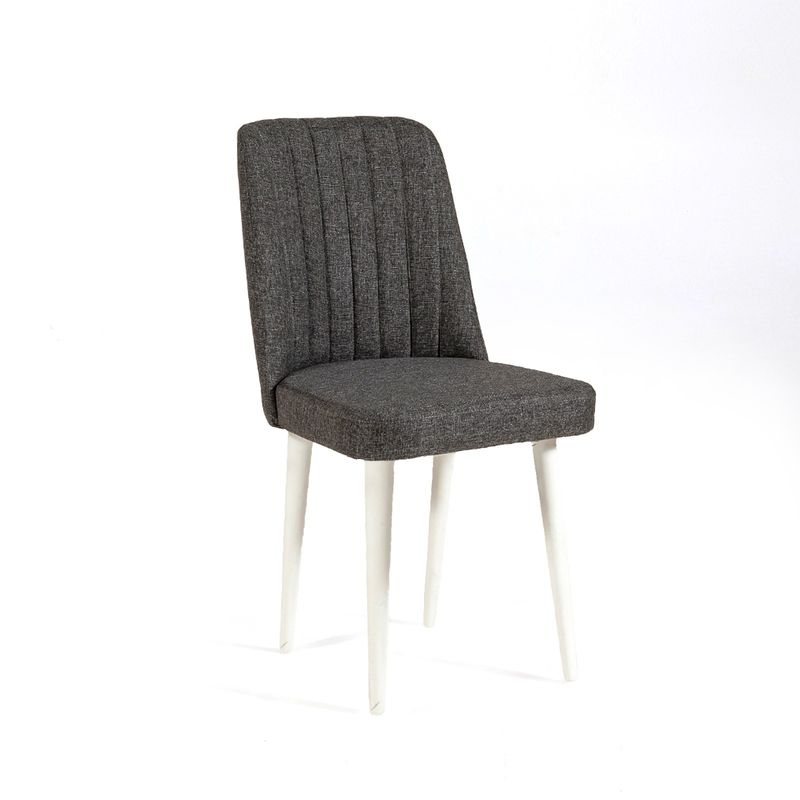 Casa si Gradina - Mobilier - Scaune si fotolii - Scaune - Scaun, Hanah Home, panou aglomerat cu melamina, alb, antracit, 47x46x89 cm - Infinity.ro