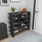 Casa si Gradina - Mobilier - Organizare si depozitare - Organizator incaltaminte - Organizator incaltaminte, Hanah Home, panou aglomerat melaminat, antracit, 75.6x31.4x72 cm - Infinity.ro