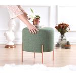Casa si Gradina - Mobilier - Scaune si fotolii - Tabureti - Taburet, Atelier Del Sofa, bumbac si in, verde, 42x40 cm - Infinity.ro
