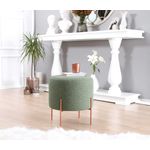 Casa si Gradina - Mobilier - Scaune si fotolii - Tabureti - Taburet, Atelier Del Sofa, bumbac si in, verde, 42x40 cm - Infinity.ro