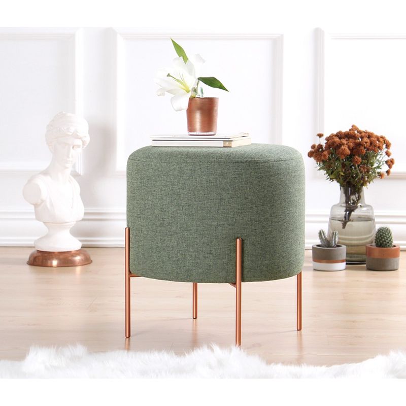 Casa si Gradina - Mobilier - Scaune si fotolii - Tabureti - Taburet, Atelier Del Sofa, bumbac si in, verde, 42x40 cm - Infinity.ro