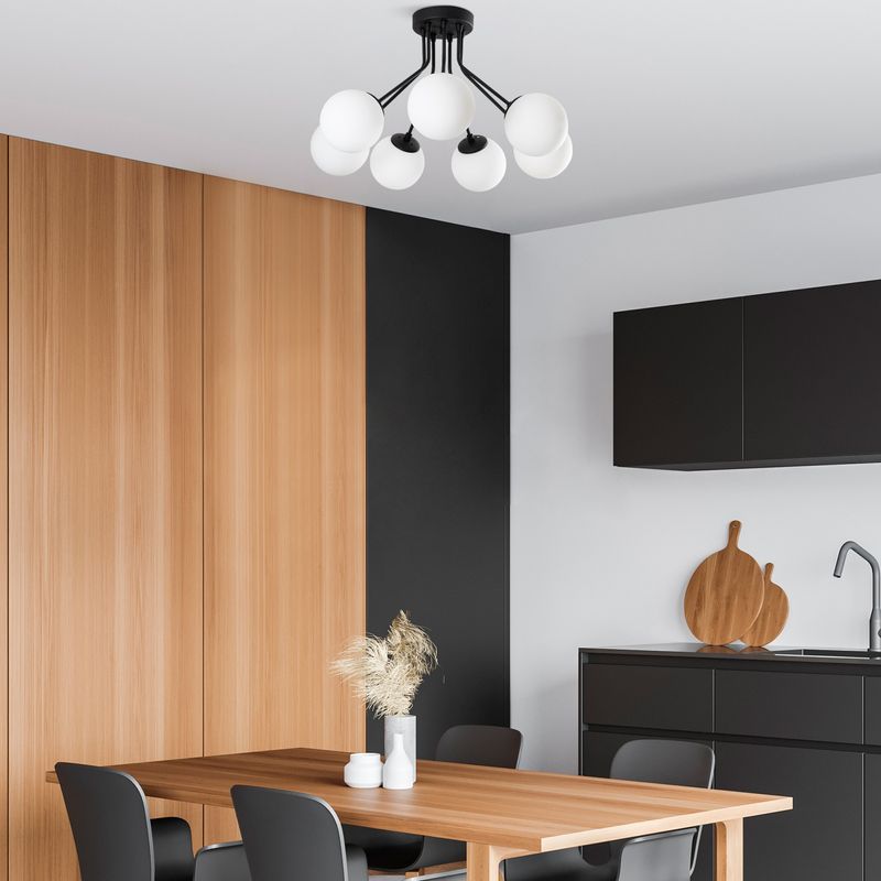 Casa si Gradina - Corpuri si surse de iluminat - Lustre si pendule - Candelabru, Opviq, metal, negru, 65x40 cm - Infinity.ro