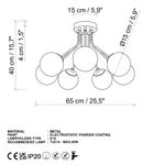 Casa si Gradina - Corpuri si surse de iluminat - Lustre si pendule - Candelabru, Opviq, metal, negru, 65x40 cm - Infinity.ro