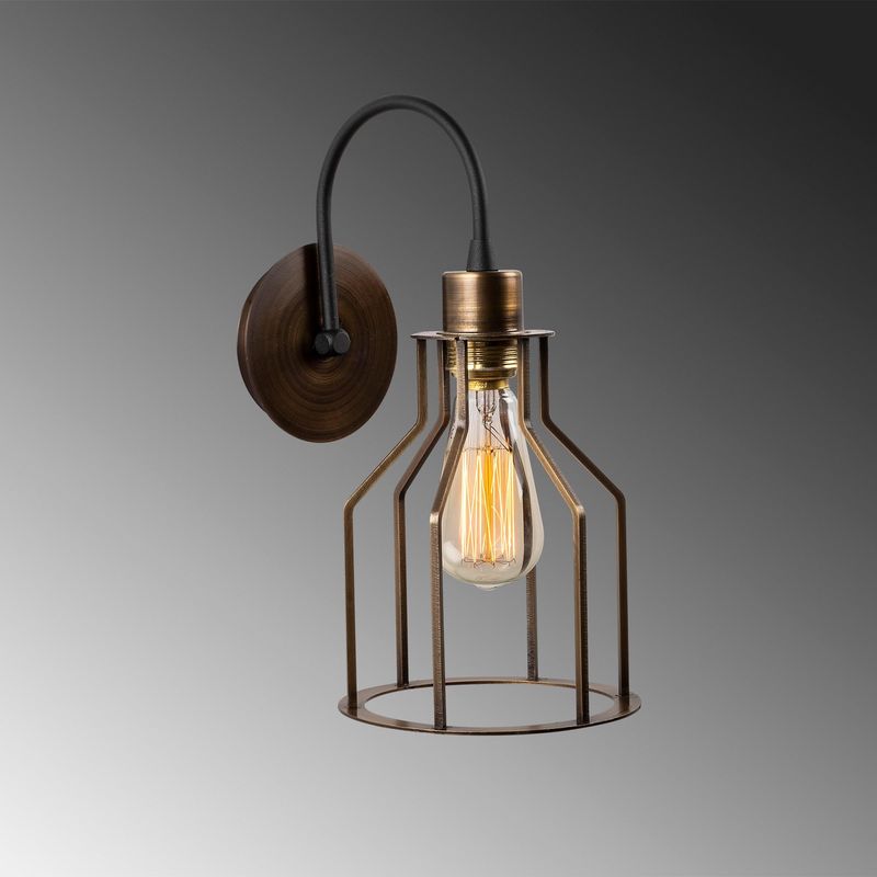 Casa si Gradina - Corpuri si surse de iluminat - Plafoniere, aplice si spoturi - Aplica de perete, Opviq, metal, negru vintage, 17x25x36 cm - Infinity.ro