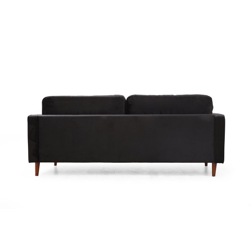 Casa si Gradina - Mobilier - Canapele si coltare - Canapele - Canapea 3 locuri, Atelier Del Sofa, lemn fag si pal, negru si stejar, 215x90x70 cm - Infinity.ro