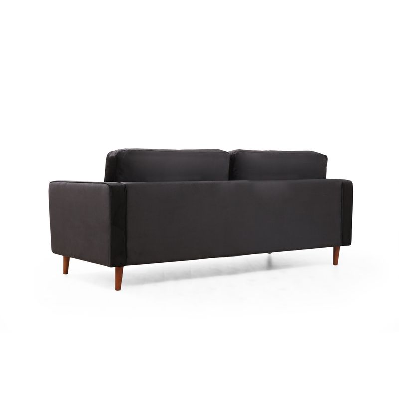 Casa si Gradina - Mobilier - Canapele si coltare - Canapele - Canapea 3 locuri, Atelier Del Sofa, lemn fag si pal, negru si stejar, 215x90x70 cm - Infinity.ro