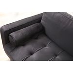 Casa si Gradina - Mobilier - Canapele si coltare - Canapele - Canapea 3 locuri, Atelier Del Sofa, lemn fag si pal, negru si stejar, 215x90x70 cm - Infinity.ro