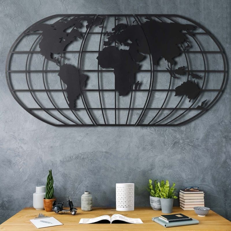 Casa si Gradina - Decoratiuni - Decoratiuni perete - Accesoriu decorativ de perete, Wallxpert, metal, negru, 60x120 cm, 805BSG1142 - Infinity.ro