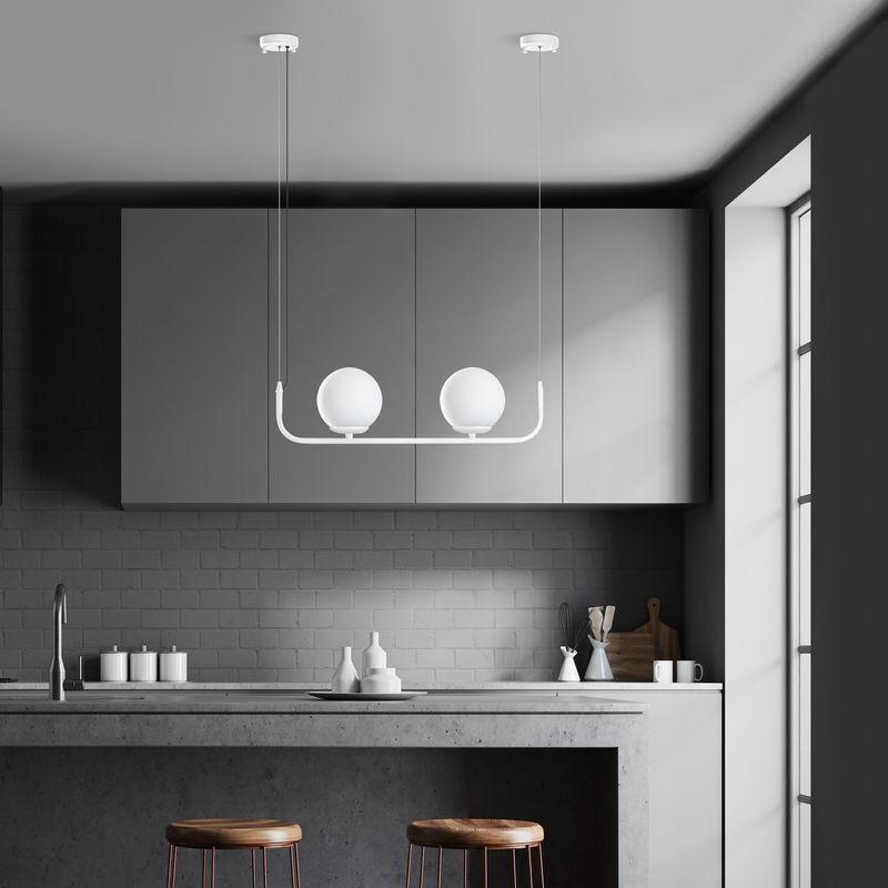 Casa si Gradina - Corpuri si surse de iluminat - Lustre si pendule - Candelabru, Opviq, metal, alb, 56x15x20-110 cm, inaltime reglabila - Infinity.ro