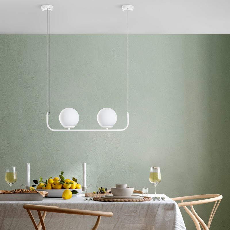 Casa si Gradina - Corpuri si surse de iluminat - Lustre si pendule - Candelabru, Opviq, metal, alb, 56x15x20-110 cm, inaltime reglabila - Infinity.ro