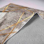Casa si Gradina - Textile si covoare - Covoare - Covoare casa - Covor, Conceptum Hypnose, crem, nurca, auriu, 100x150 cm, 100% poliester, antiderapant - Infinity.ro